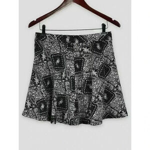 STREETWEAR SOCIETY ladies skirt large black/white‎ with flowers